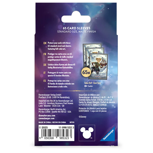 Card Sleeves: Disney Lorcana- Reign of Jafar- Tinker Bell Giant Fairy (65ct) - Image 3
