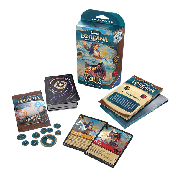 Disney Lorcana: Azurite Sea Starter Deck (Amber & Ruby) - Azurite Sea - Image 2