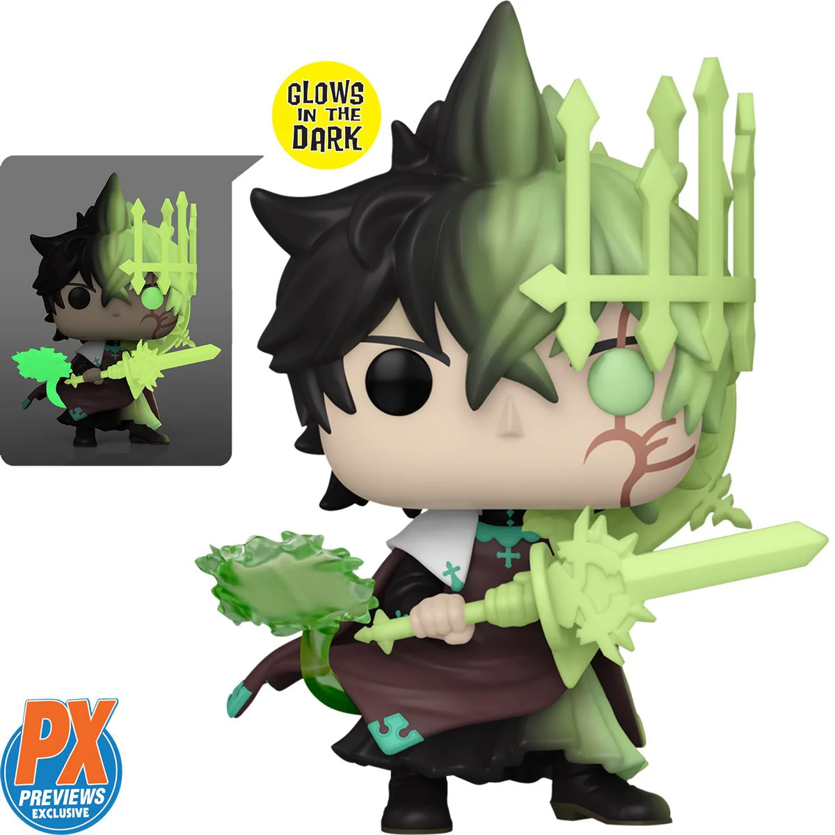 Funko Pop! Black Clover - Yuno Spirit of Zephyr Glow (Entertainment Earth) - Image 4