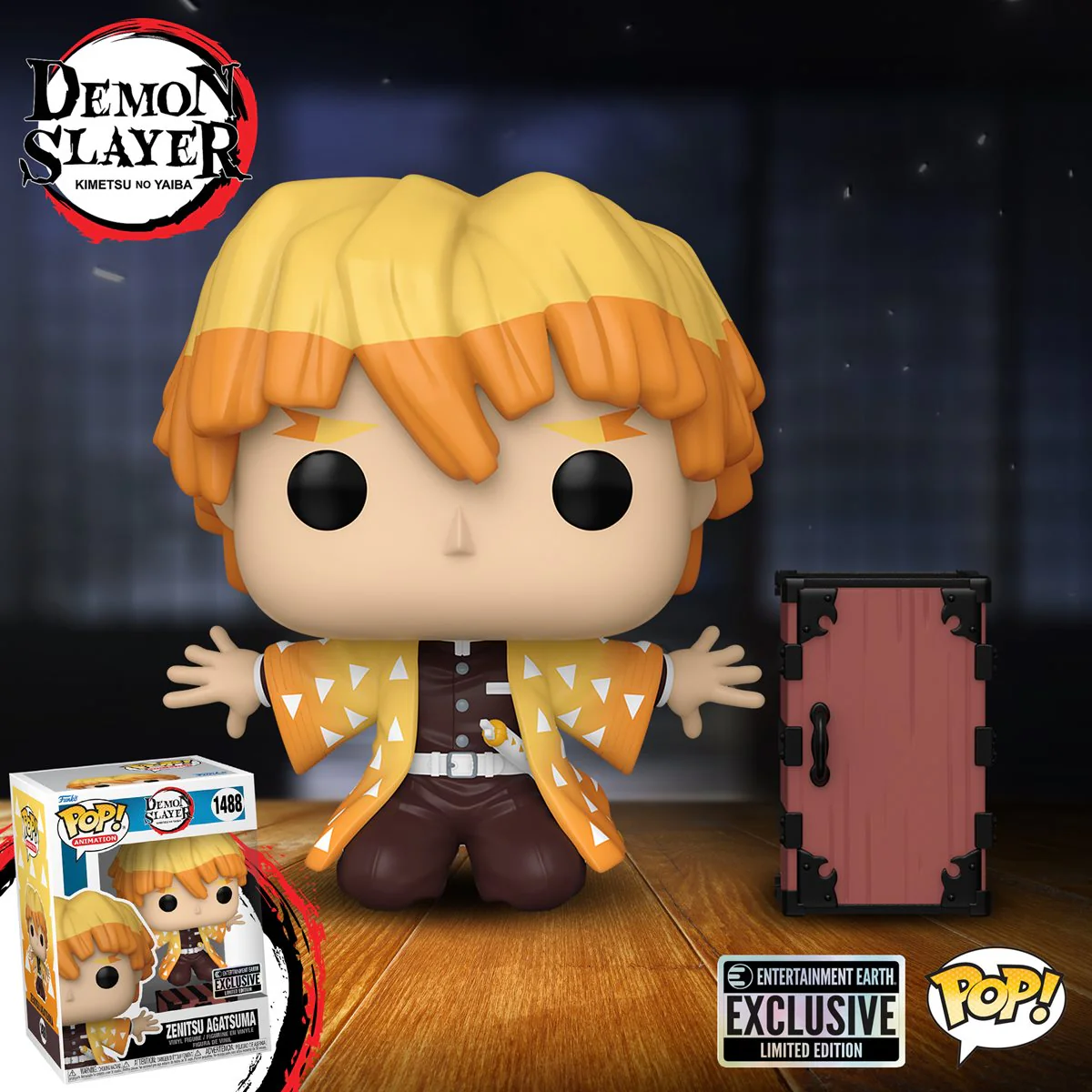 Funko Pop! Demon Slayer - Zenitsu Protecting Nezuko's Box (Entertainment Earth) - Image 2