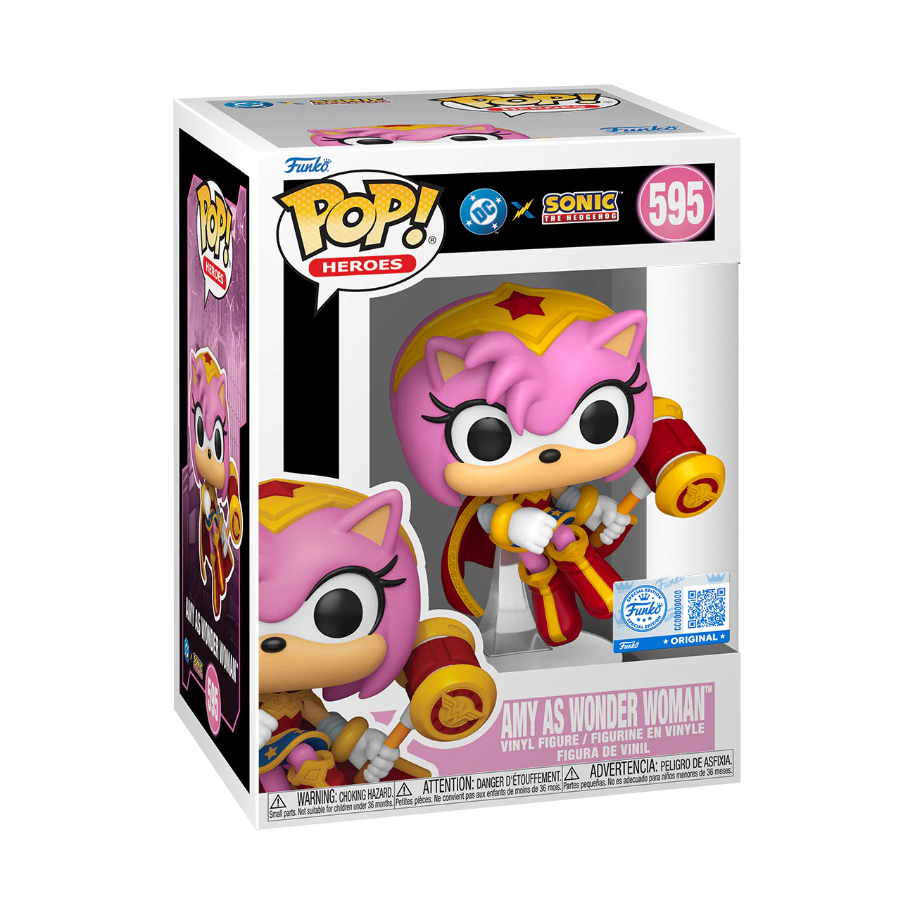 Funko Pop! Justice League & Sonic- Amy As Wonder Woman