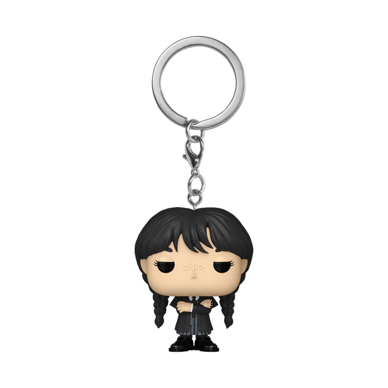 Funko Pop! Keychain: Wednesday Season 2 - Wednesday (Black Coat) - Image 2