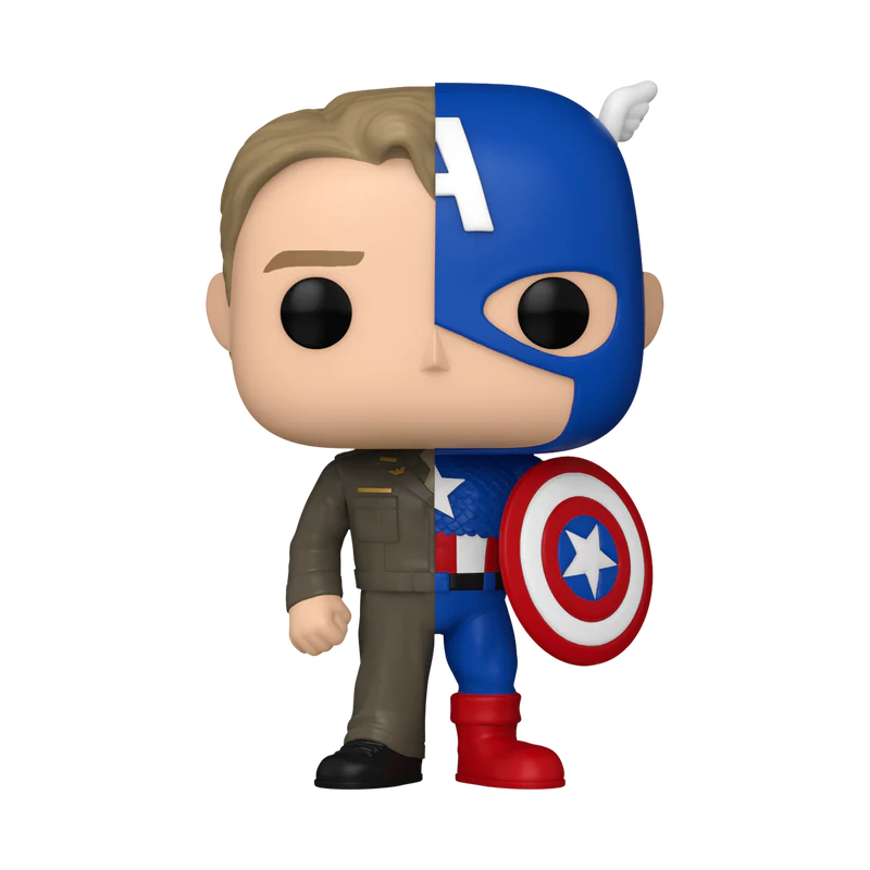 Funko Pop!  Marvel -  Steve Rogers/Captain America Split - Image 2