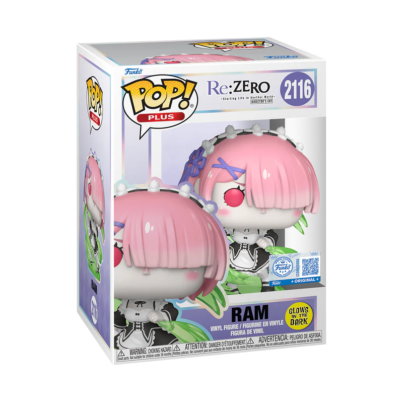 Funko Pop! PLUS - Re: ZERO - Starting Life in Another World - Ram Wind Magic Glow (Chalice Collectibles)
