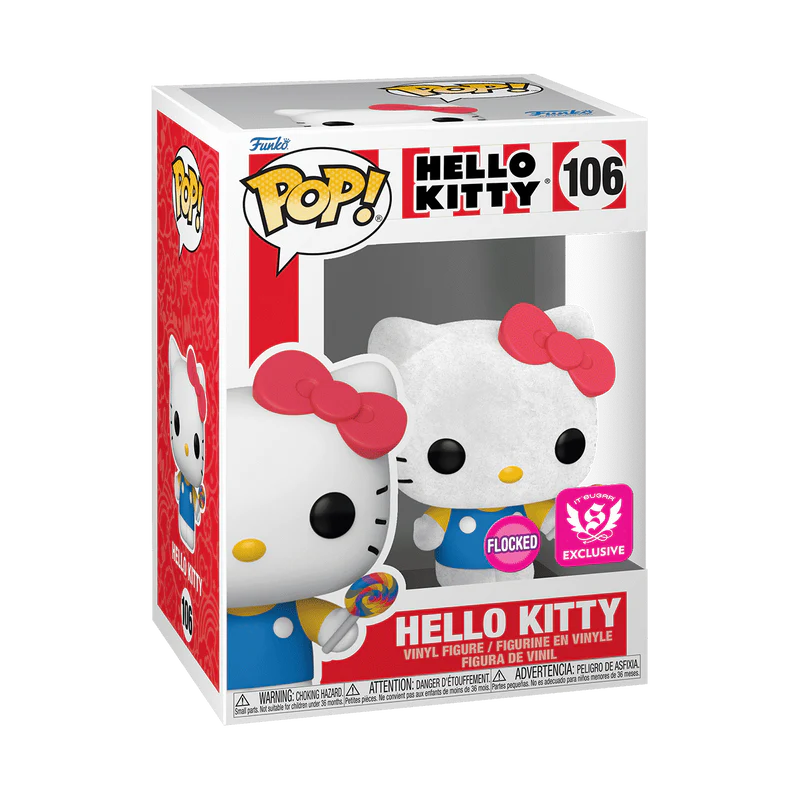Funko Pop! Sanrio - Hello Kitty with Lollipop Flocked (It'Sugar Exclusive)