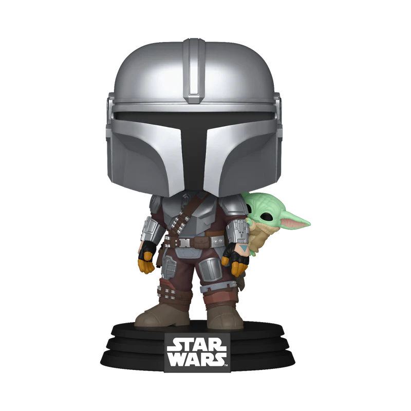 Funko Pop! Star Wars - The Mandalorian with Grogu On Back - Image 2