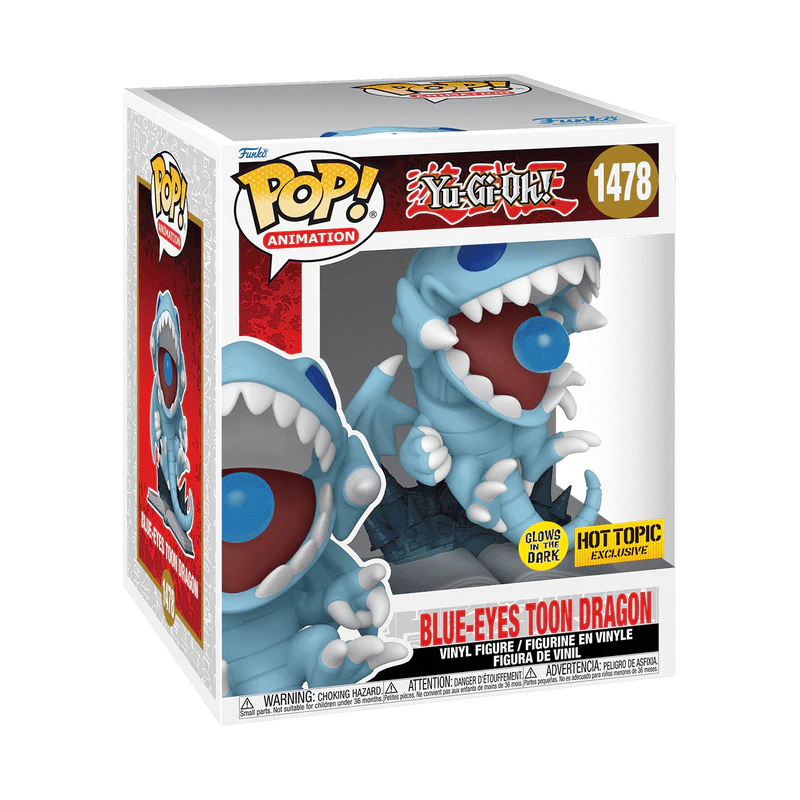 Funko Pop! Yu-Gi-Oh - Blue-Eyes Toon Dragon Glow (Hot Topic)