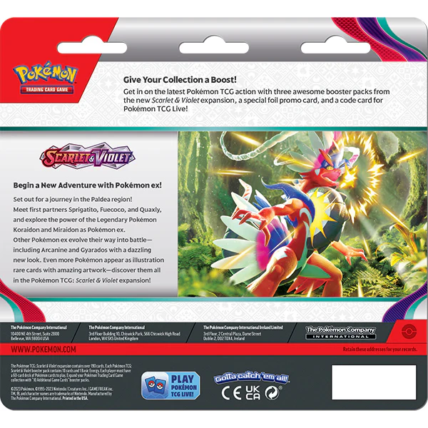 Pokémon TCG: Scarlet & Violet 01- 3-Booster Blister (Dondozo) - Image 2