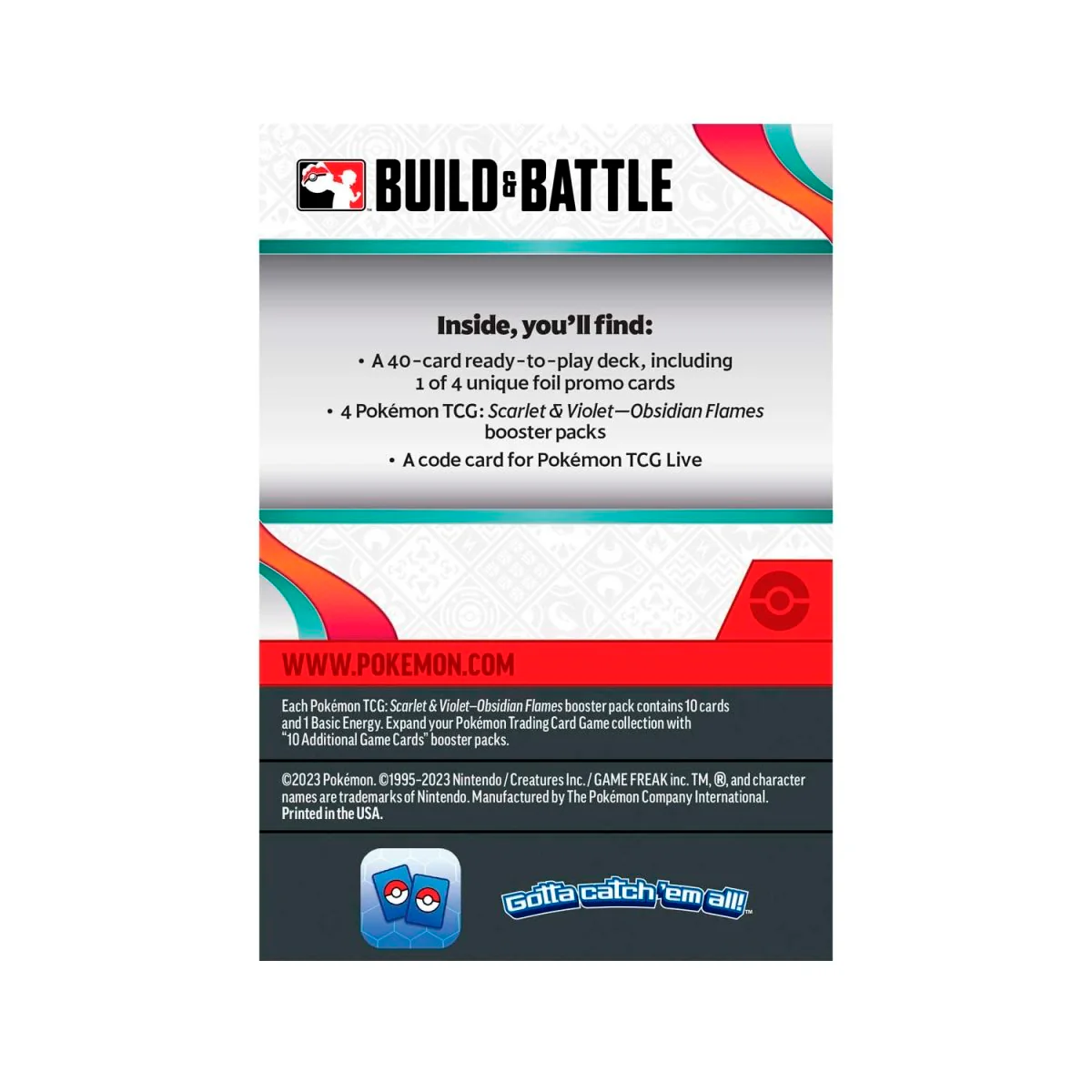 Pokémon TCG: Scarlet & Violet 03 Obsidian Flames- Build And Battle Box - Image 2