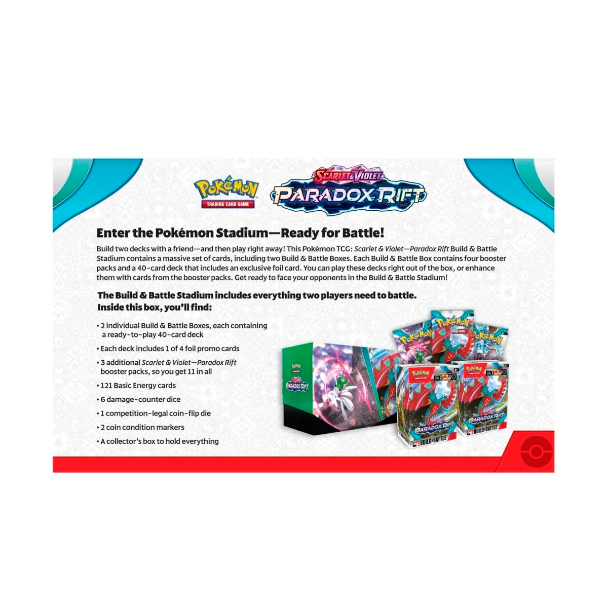 Pokémon TCG: Scarlet & Violet 04 Paradox Rift - Build & Battle Stadium - Image 4